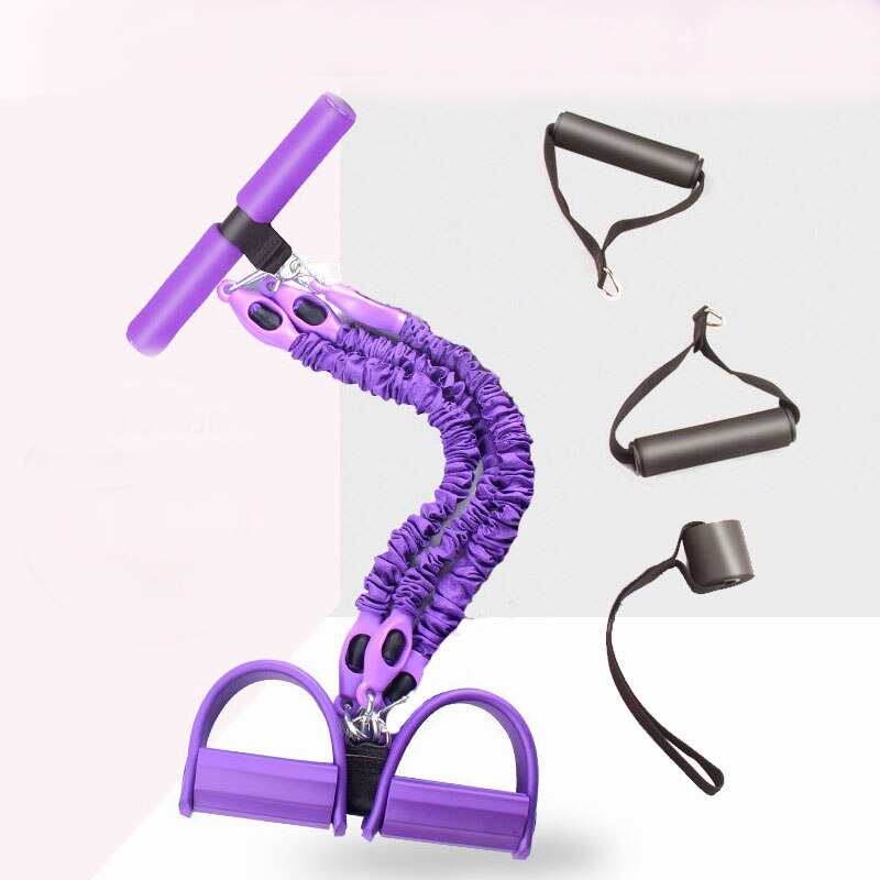 Multifunction Fitness Pedal Exerciser Elastic Pull Rope
