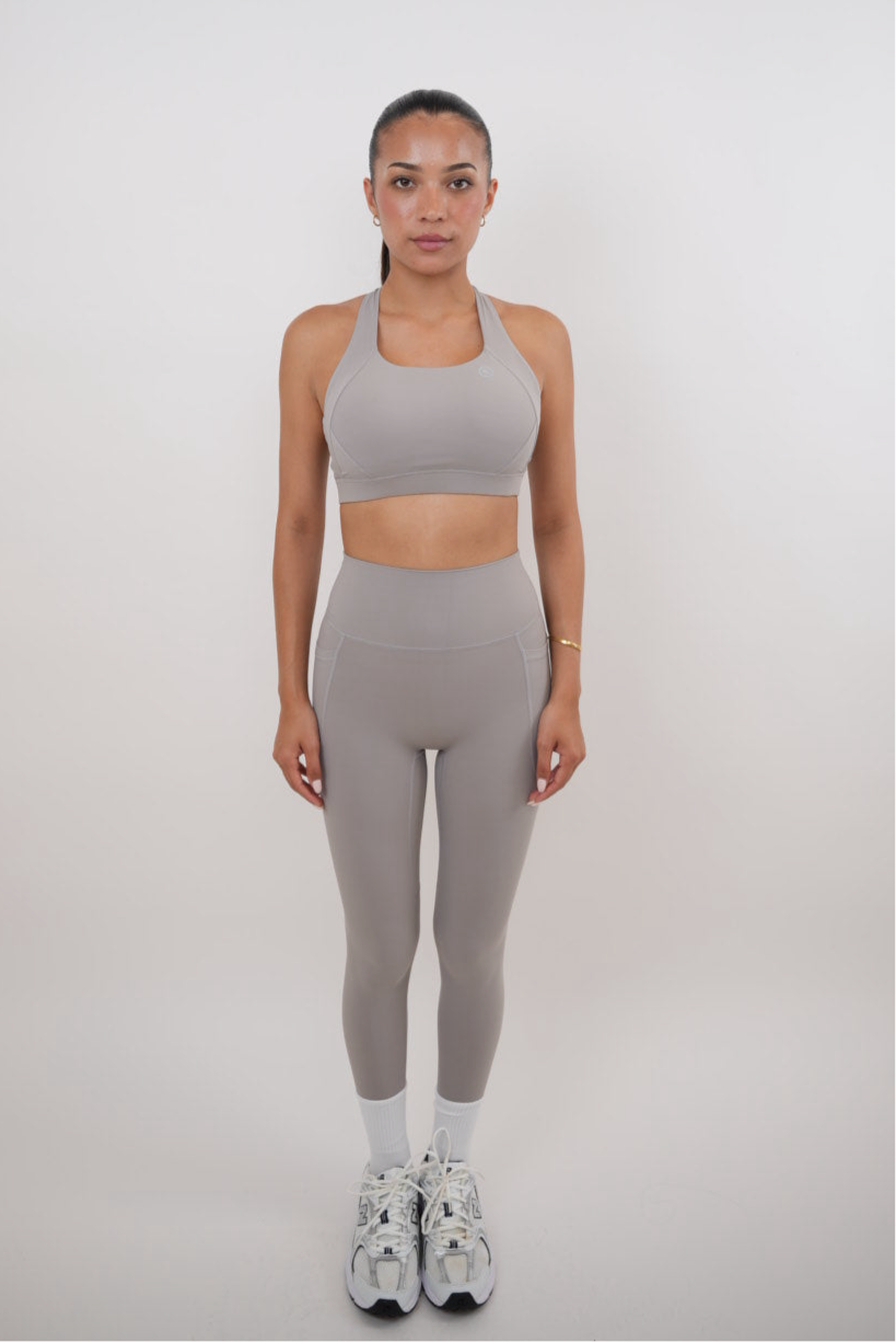 I Am Glowing Frosty Gray Quick Dry Butter Legging