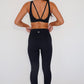 I am Beautifully Radiant Quick Dry Black Sports Bra