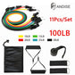 Resistance Bands Set With Door Anchor Ankle Straps