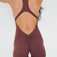 I am Limitless Zipper Bodysuit in Chocolate