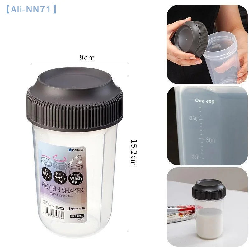 400 ml Fitness Shaker Cup for Protein Shakes | Leakproof Mixing Bottle