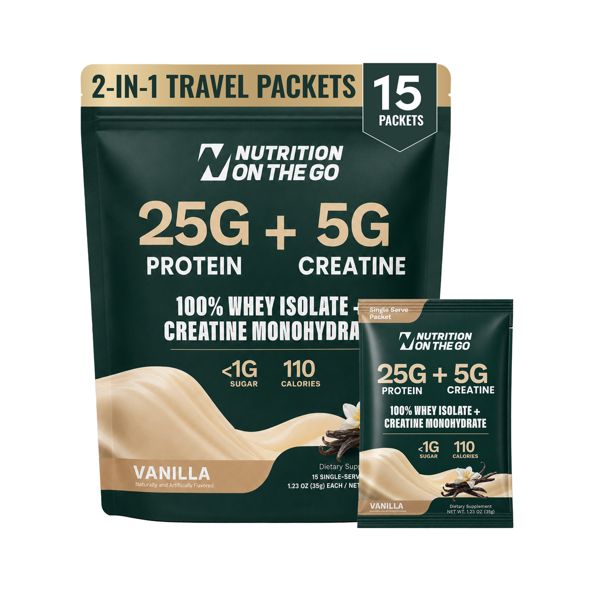2 In 1 Whey Protein Isolate Creatine Packets